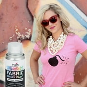 Tulip Color Shot Instant Fabric Spray Paint, 3 oz Black, Quick Dry and Permanent