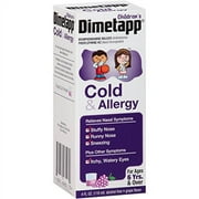 Dimetapp Children's Cold And Allergy Syrup Grape - 4 Fl Oz