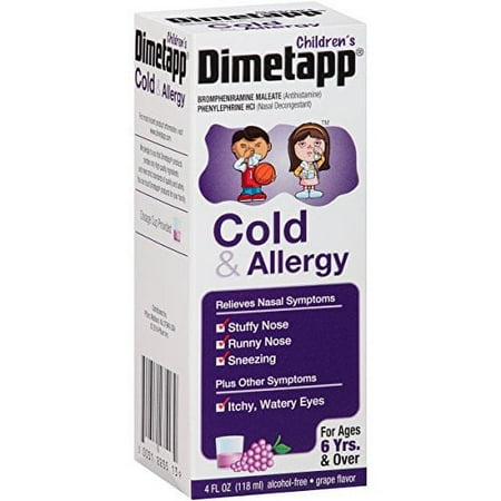 Dimetapp Children's Cold And Allergy Syrup Grape - 4 Fl Oz
