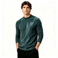 thumbnail image 2 of Fanshiluo Men's Mock Neck Long Sleeve Velvet Fleece Base Layer Shirt, Warm Undershirt,Size S-3XL, 2 of 6