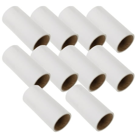 Lint Roller Refill 10pcs 600 Sheets 10cm Pet Hair Lint Removers Dust Brushes Refill Roller Household Fur Sticky Removal Tool White