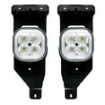 thumbnail image 2 of Clear Lens High Power Full 2x2 LED Fog Light Kit For Ford 2005-2007 F250 F350 F450 & Excursion, Includes 40W LED Fog Lamp Assemblies, Foglight Bezels & Relay Wiring On/Off Switch, 2 of 8