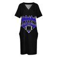 thumbnail image 4 of Vestido holgado con bolsillos del equipo de fútbol americano Ravens Skyline, tendencia de ropa de mujer 2025, vestido de invitada de boda 2025, 4 of 7