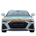 thumbnail image 2 of Jeiento Sandy Shore Car Hood Cover Pack with Mirror Covers Set of 3 Easy to Install Car Decorations with Elastic Band Waterproof Auto Exterior Accessories Universal Size for Sedans, 2 of 7