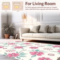 thumbnail image 2 of ODIKA 4'x6' Machine Washable Non-Slip Area Rug, Jubilant Blossoming Garden Decorative Accent High Traffic Rug, Pink, 360317, 2 of 7