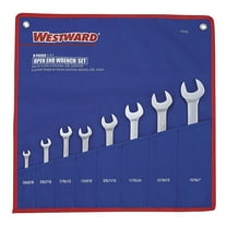 Westward Open End Wrench Set,15 Deg,1/4-1 in.,8Pc 1EYD7