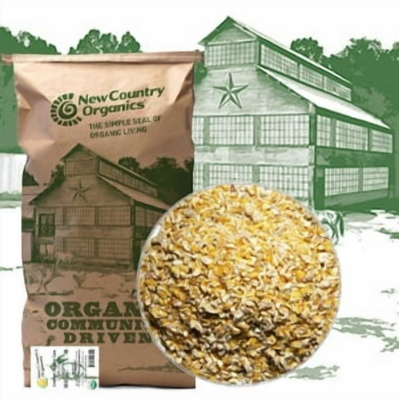 New Country Organics | Organic Cracked Corn | Certified Organic and Non-GMO | Feed Grade | 40 lbs