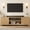 Natural, variant on Fluted TV Stand for 75+ Inch, Modern Entertainment Center with 2-Tier Storage & Adjustable Shelves, Media Console Cabinet with 2 Fluted Doors and Gold Handle for Living Room Bedroom, Walnut