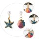thumbnail image 5 of BRIGHTFUFU 1 par de pendientes de gota de aceite de aleación concha de vida marina colgantes de oreja joyería de mujer, 5 of 7