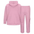 thumbnail image 4 of NEW YORK USA Men's Winter 2-Piece Sweatsuit, Zippered Sweatshirt Jacket and Jogger Pants, Casual Sports Set For Cold Weather Outdoor Wear,Pink,XL, 4 of 4
