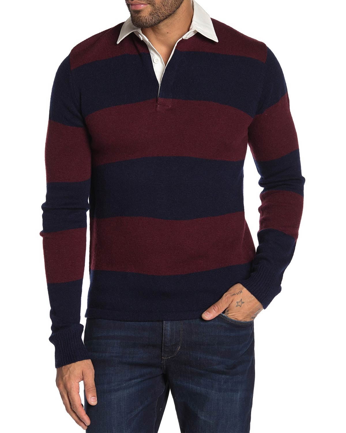 Slate \u0026 Stone Mens Kieran Rugby Stripe 