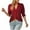 Red-03, variant on Mittory Womens Collared V Neck 3/4 Sleeve Shirts Business Casual Tops Loose Work Blouses