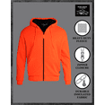 thumbnail image 2 of Bass Creek Outfitters Mens High Visibility Sweatshirt - Heavyweight Sherpa Lined Safety Workwear Zip Hoodie Sweatshirt, M-XXL, 2 of 7