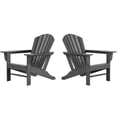 thumbnail image 1 of Chaise Adirondack Classique d'Extérieur (Ensemble de 2) en Gris, 1 of 6