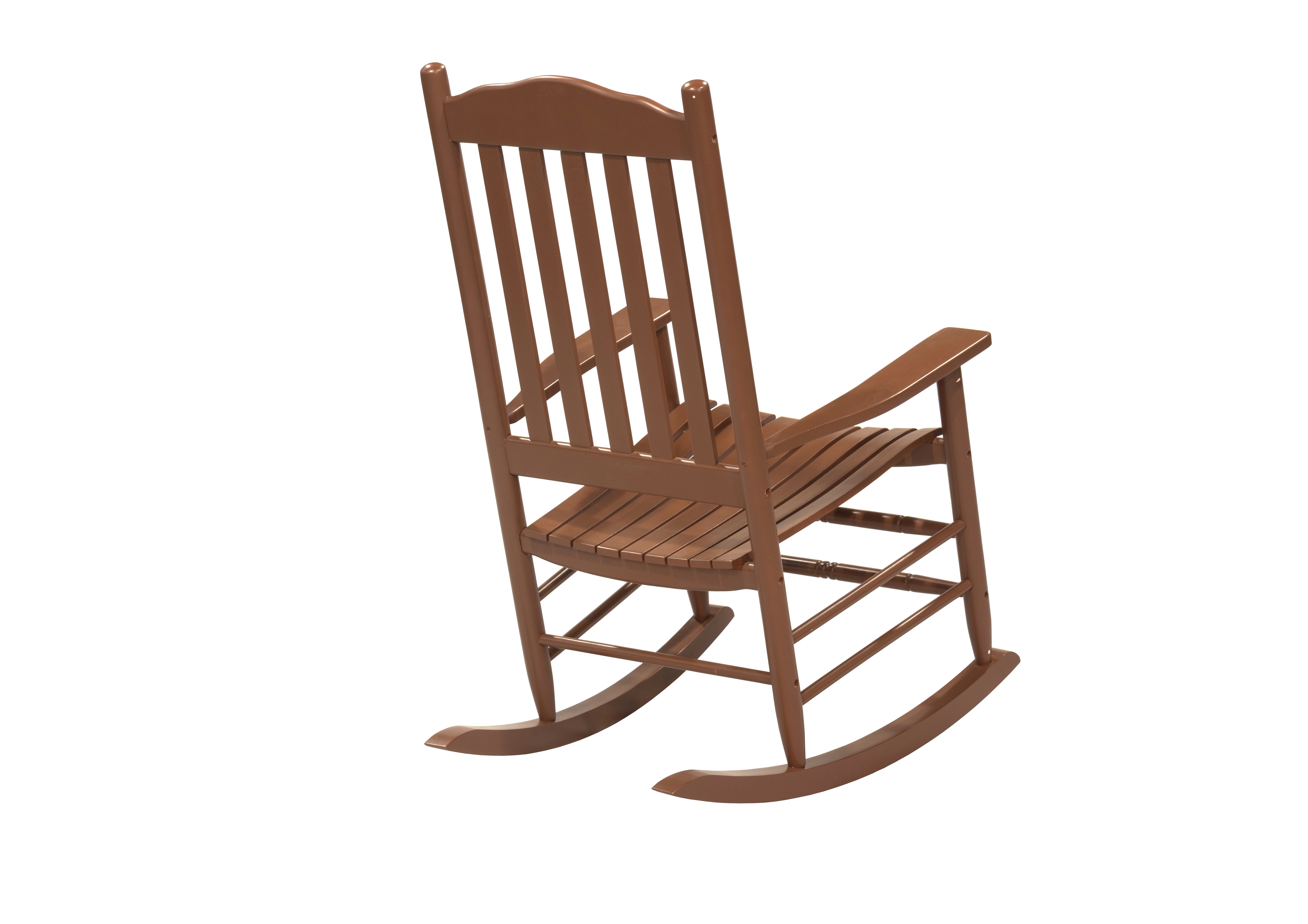 Outdoor Patio Garden Furniture 3-Piece Wood Porch Rocking Chair Set, Weather Resistant Finish,2 Rocking Chairs and 1 Side Table-Brown - image 3 of 11