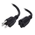 thumbnail image 2 of C&E Power Extension Cord, Black, Sjt, 14 AWG, 3 Conductor, 15 Amp, 10 Feet Power Cable, 2 of 3