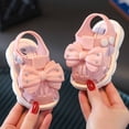 thumbnail image 6 of BLTIBY Baby Girls Sandals Summer Shoes Rubber Sole Infant Toddler Flower First Walkers Non-slip Outdoor Breathable Shoes Pink 0-3 Months, 6 of 9