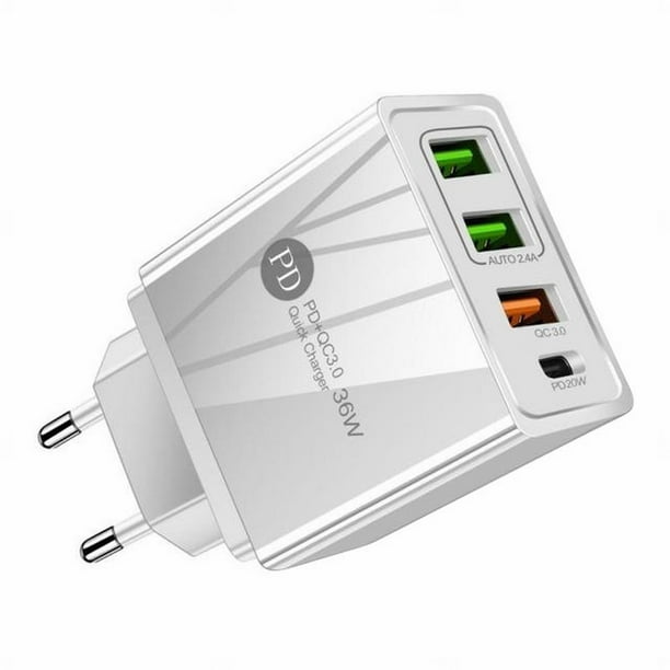 NKOOGH Wireless Charging Brick PD20W+QC3.0 2.4A Dual USB Smartphone