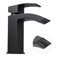 thumbnail image 5 of Aquaterior Modern 1 Hole Bathroom Faucet Vanity Sink Basin DIY Hotel Matt Black, 5 of 9