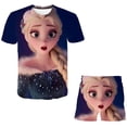 thumbnail image 2 of Traje de Elsa y Anna de Frozen para bebé, conjunto de ropa informal de verano, pantalones cortos, conjunto de ropa de bebé de 2 uds, trajes para niño, ropa para niño 6T Gao Jinjia LED, 2 of 2