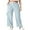 Denim Blue, variant on GIRUNS Womens High Waisted Cargo Pants Beige S Casual Wide Leg Pants With 4 Pockets High Waisted Casual Loose Stretchy Streetwear Pants For Women
