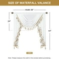 thumbnail image 2 of VOGOL Soft Touch Silky Waterfall Valance, White Sheer Voile Curtains with 1 Swag for Living Room, Light Filtering Window Treatments with Tassels, 1 Pack, 39 inches Wide, 2 of 7