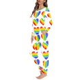thumbnail image 2 of Renewold Women's Pajama Long Sleeve Sleepwear 2 Piece Pajamas Set Soft Comfortable Pj Pink Butterfly Breast Cancer Lounge Sets Daily Indoor Yoga Sweatpants Size 6XL, 2 of 5