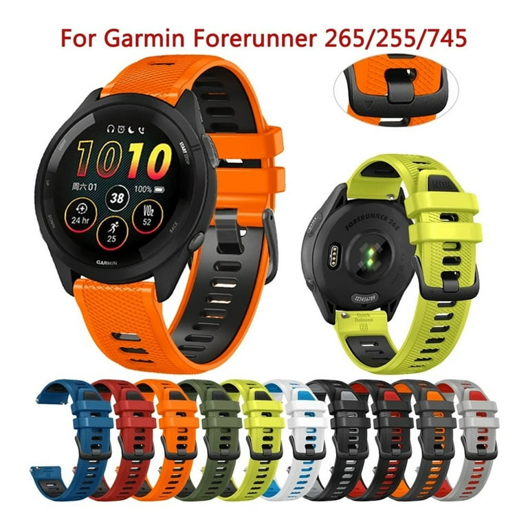 22mm Strap For Garmin Forerunner 265 745 255 Music Watchband