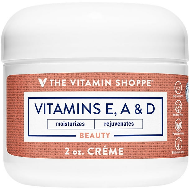 The Vitamin Shoppe Vitamin E, A and D Crème, Moisturizes and