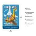 thumbnail image 2 of Thailand by Clipper - Pan American World Airways - Land of Beauty and Romance - Royal Barge - Vintage Airline Travel Poster c.1950s - 8 x 12 inch Vintage Metal Tin Sign, 2 of 4