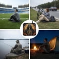 thumbnail image 6 of Cool Death Skull Grim Reaper Art Foldable Seat Cushion for Bleachers, Stadium Seats, Camping & Outdoor Events, Portable Lightweight Pad with Carabiner, 6 of 6