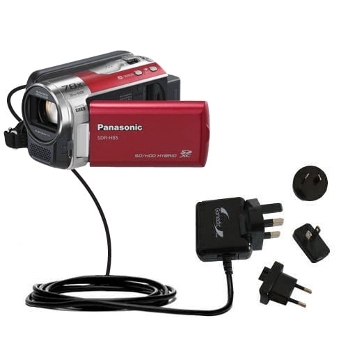 International AC Home Wall Charger suitable for the Panasonic SDR-T55 Video Camera - 10W Charge supports wall outlets and voltages worldwide - Uses Go
