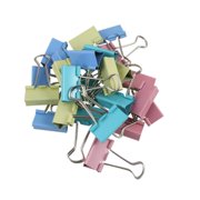 Unique Bargains Colored 24Pcs 32mm Document File Organizer Binder Clips