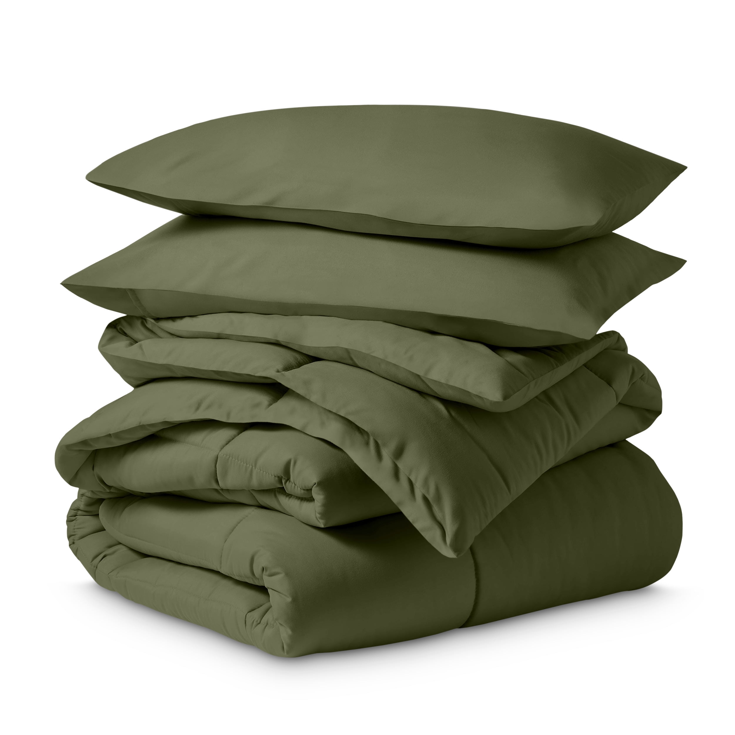Ivy Union Comforter Set - Diamond Stitch - Easy Care Ultra - Soft Microfiber - All Season Warmth - Bedding Comforter Set - Cal King - Cypress