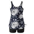 thumbnail image 6 of CALAFEBILA Tankini Swimsuits Women Modest 2 Piece Floral Print Pleated Summer Bathing Suits, 6 of 6