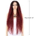 thumbnail image 2 of Unique Bargains Lace Front Wigs Long Water Wave for Women Red, 2 of 7