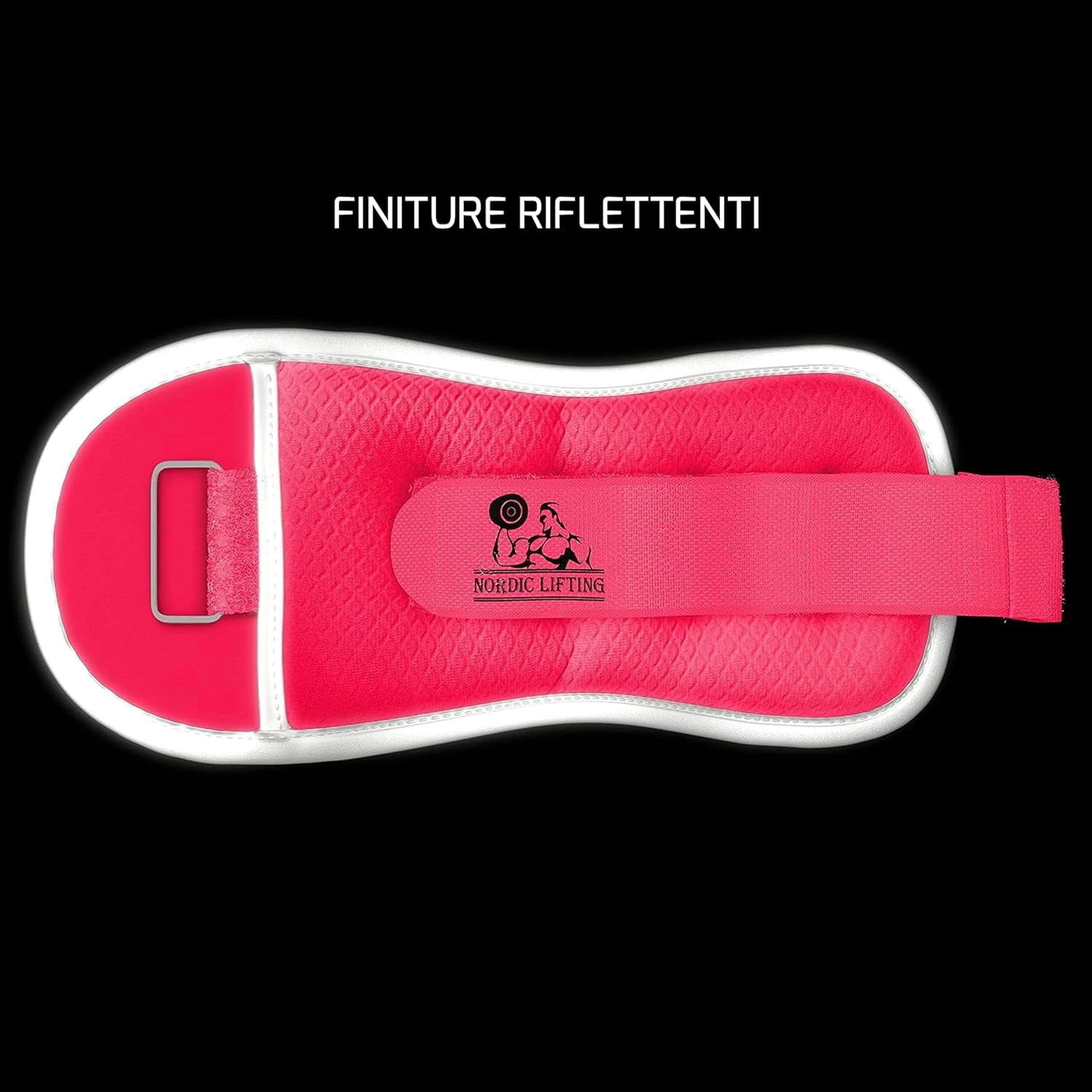 Nordic Lifting 5 lbs Adjustable Straps Pink Ankle Weights Pair