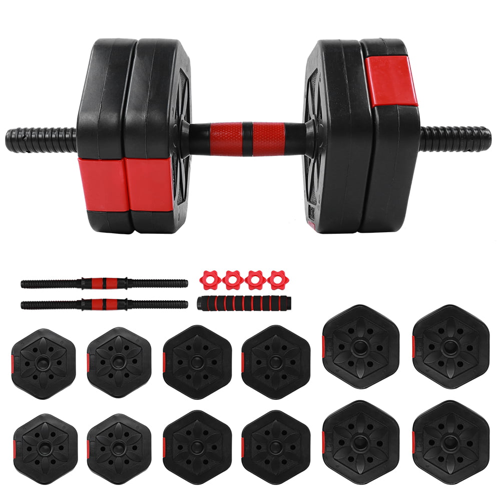 25kg Weights Adjustable Bumper Dumbbells Set Home Gym Fitness Biceps Exercise 
