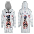 thumbnail image 3 of Happy 4th of July Patriotic Doberman Pinscher Marching Band Uniform Balloons Fireworks All Over Print 3D Hooded Duffle Toggle Coat Doberman Dog Lover Gifts - 13009, 3 of 6