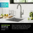thumbnail image 5 of Oletto Single Handle Kitchen Bar Faucet in Spot Free Stainless Steel, 5 of 10