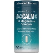 MAXCALM 10 Magnesium Complex | 90 Vegan Capsules for Men and Women | by Natural Vitality