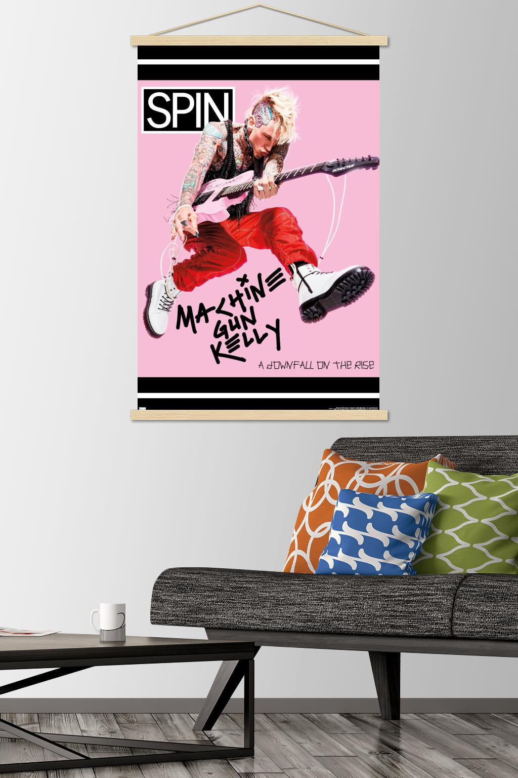 SPIN Magazine - Machine Gun Kelly 20 Wall Poster with Magnetic Frame, 22.375" x 34"