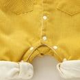 thumbnail image 6 of Umfun Baby Corduroy Collared Romper - Warm Button Down One-Piece Jumpsuit with Flap Pockets and Cuffed Sleeves Trendy Fall Winter Outfit for Infant Boys Girls, 6 of 8