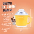 thumbnail image 2 of Nostalgia Ice Cream Maker, 1.5 Pint Electric Ice Cream Machine with Quick Freezing Gel Canister, Tan, 2 of 8