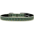 thumbnail image 1 of Green Checkers Nylon Dog Collar With Classic Buckle 3/8" Size 16, 1 of 1