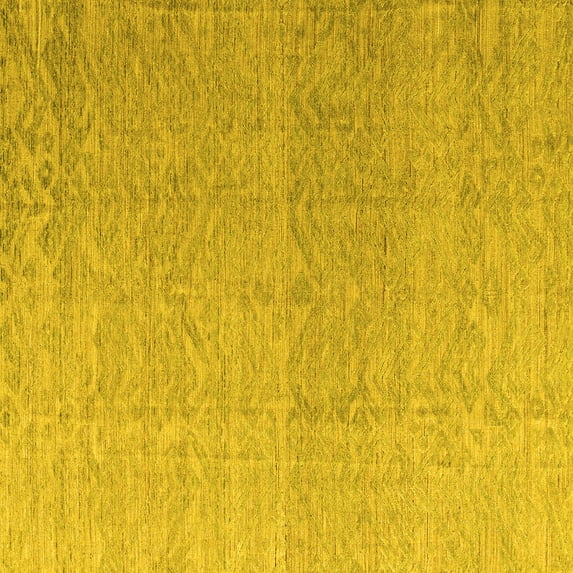 Ahgly Company Indoor Square Abstract Yellow Modern Area Rugs, 5' Square