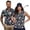 Tropical Floral, variant on Aplkyhs Matching Couple Sport Shirts Colorful Palm Leaf Fit Plain Matching Golf Shirts for Couple Quarter Zip Mens Hawaiian Shirt for Casual Wear Breathable Fabric 4-Way Stretch