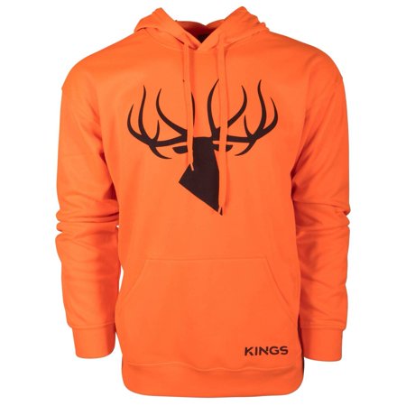KINGS CAMO Blaze Poly Hoodie, Color: Blaze Orange, Size: 4XL (KBZ415-BZ/DS-4XL)