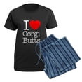 thumbnail image 5 of CafePress - I Heart Corgi Butts Women's Dark Pajamas - Women's Short Sleeve Print T-Shirt and Pants Dark Cotton Pajama Set, 5 of 7