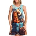 thumbnail image 1 of Disketp Colorful Travel Luggage Gear para Vestido sin Mangas para Mujeres, Vestidos de Verano para Mujeres, Casual y Holgado para la Playa, 1 of 7